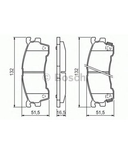 BOSCH Колодки дисковые передние