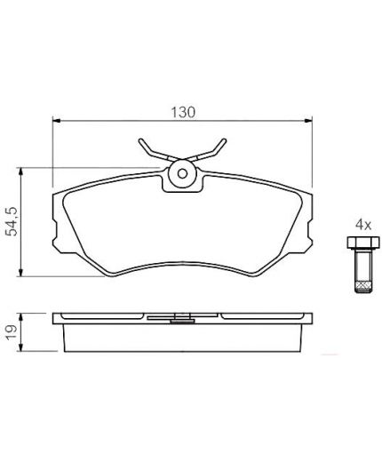 BOSCH Колодки дисковые передние