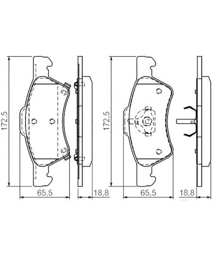 BOSCH Колодки дисковые передние