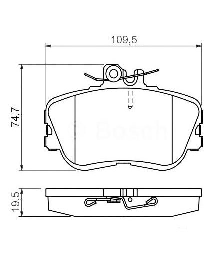 BOSCH Колодки дисковые передние