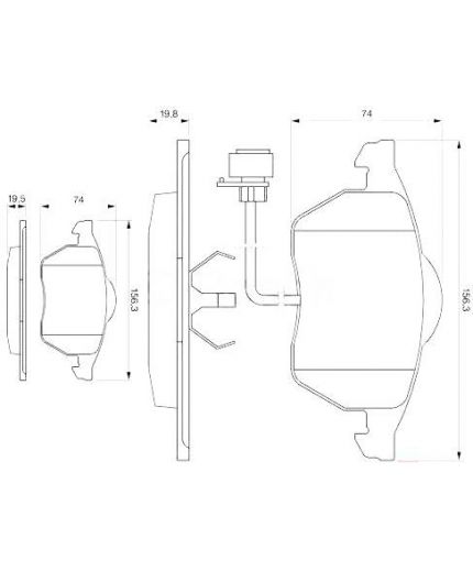 BOSCH Колодки дисковые передние