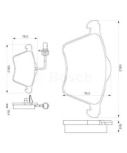 BOSCH Колодки дисковые передние