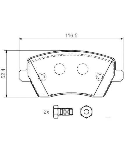 BOSCH Колодки дисковые передние