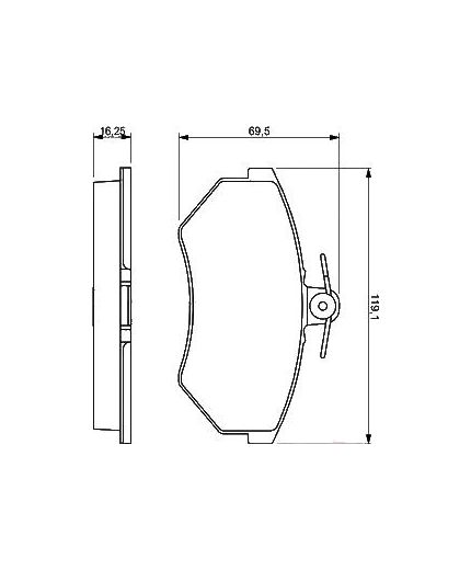 BOSCH Колодки дисковые передние