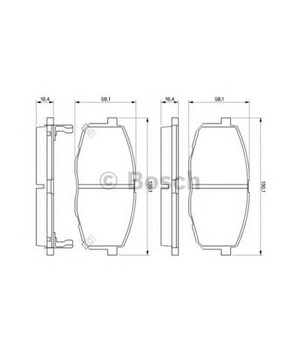 BOSCH Колодки дисковые передние