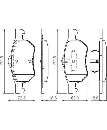 BOSCH Колодки дисковые передние