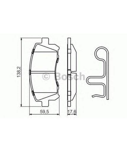 BOSCH Колодки дисковые передние