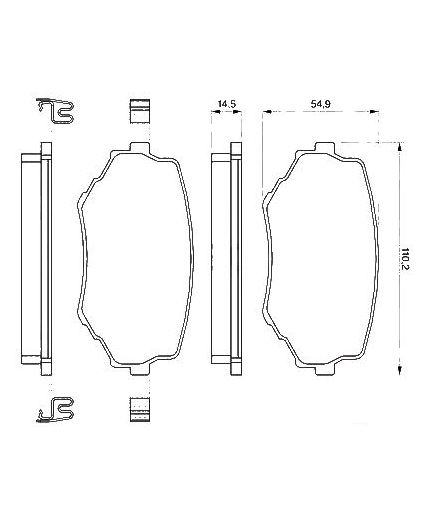 BOSCH Колодки дисковые передние
