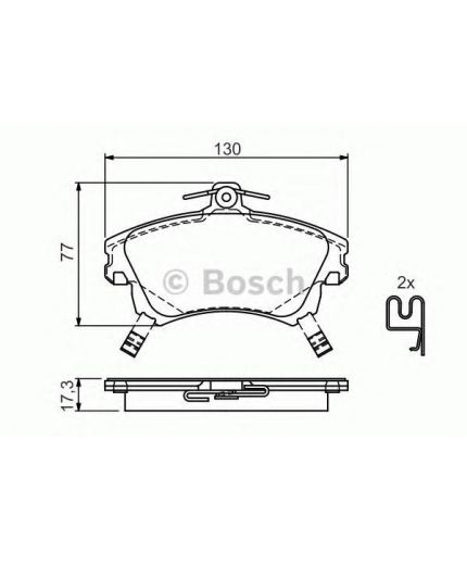 BOSCH Колодки дисковые передние
