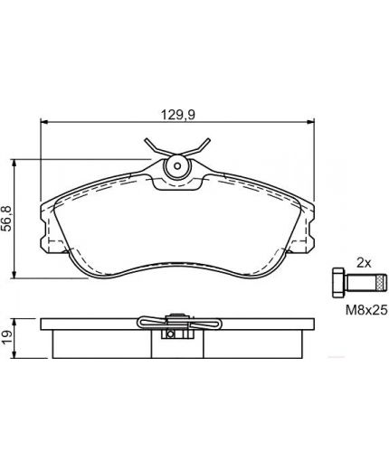 BOSCH Колодки дисковые передние