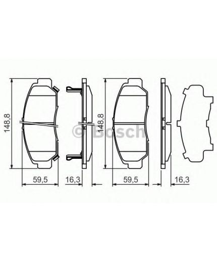 BOSCH Колодки дисковые передние