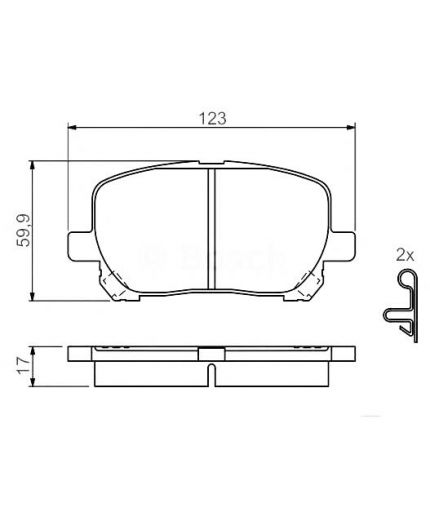BOSCH Колодки дисковые передние