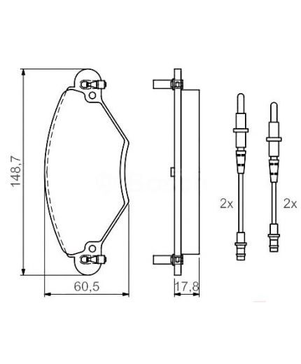 BOSCH Колодки дисковые передние