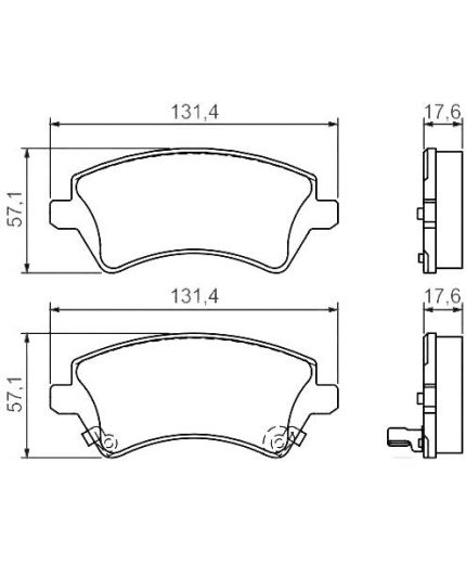 BOSCH Колодки дисковые передние
