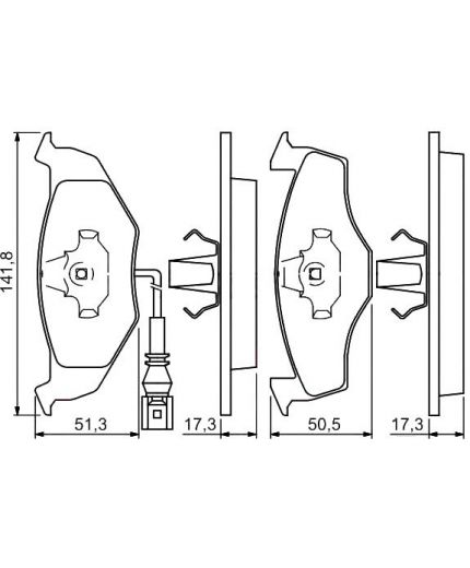 BOSCH Колодки дисковые передние