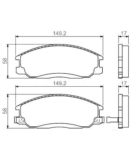 BOSCH Колодки дисковые передние