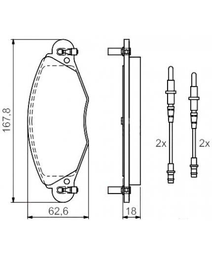 BOSCH Колодки дисковые передние