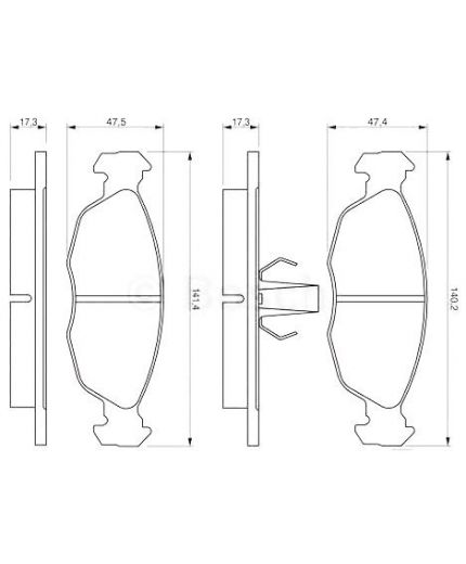 BOSCH Колодки дисковые передние