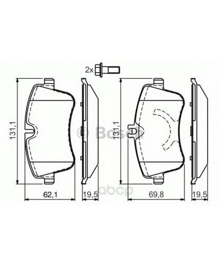 BOSCH Колодки дисковые передние