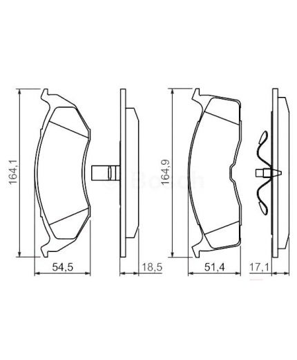 BOSCH Колодки дисковые передние