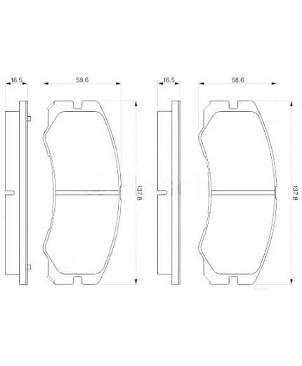 BOSCH Колодки дисковые передние