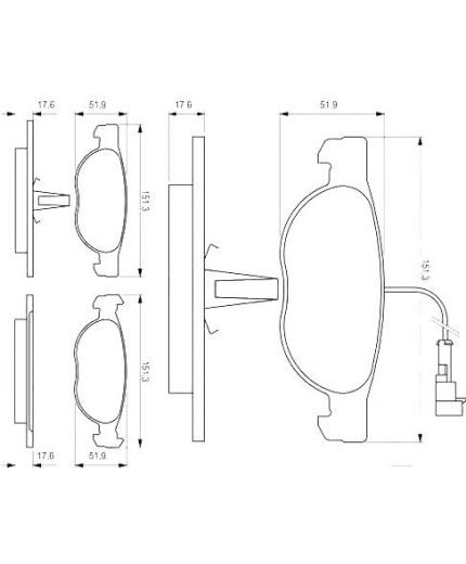 BOSCH Колодки дисковые передние