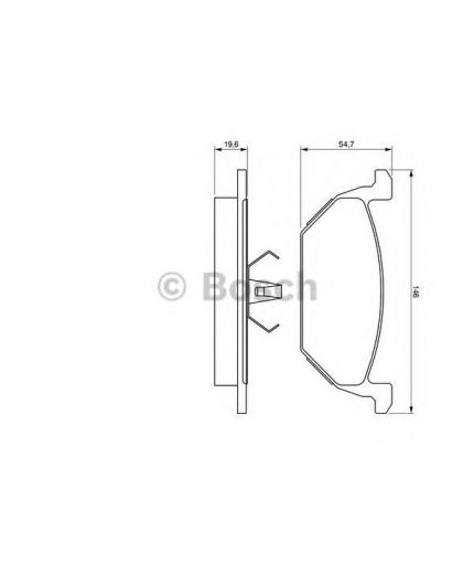 BOSCH Колодки дисковые передние