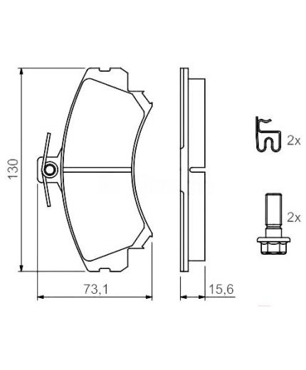 BOSCH Колодки дисковые передние