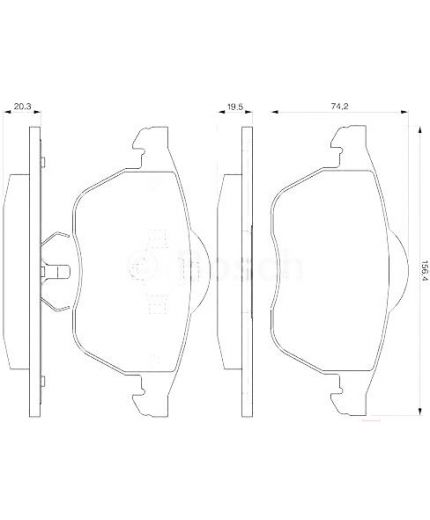 BOSCH Колодки дисковые передние