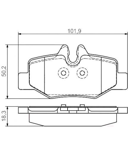 BOSCH Колодки дисковые задние