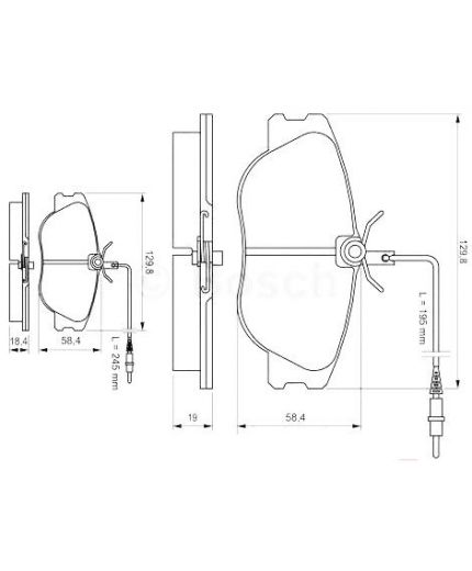 BOSCH Колодки дисковые передние