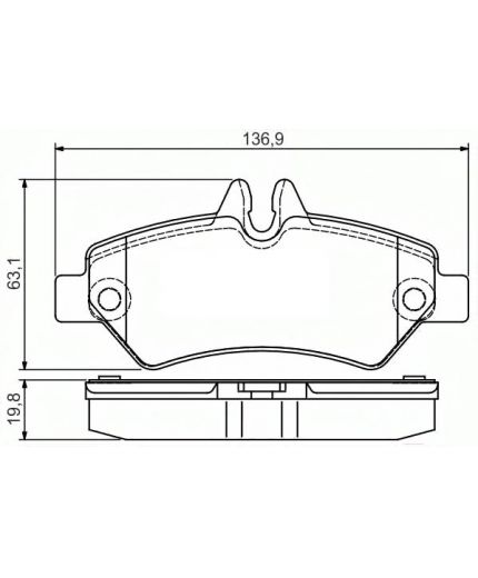 BOSCH Колодки дисковые задние