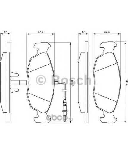 BOSCH Колодки дисковые передние