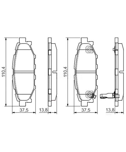 BOSCH Колодки дисковые задние