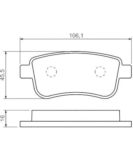 BOSCH Колодки дисковые задние