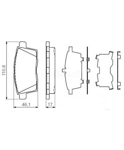 BOSCH Колодки дисковые задние