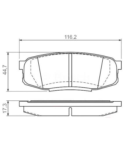 BOSCH Колодки дисковые задние