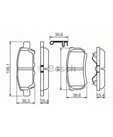 BOSCH Колодки дисковые задние