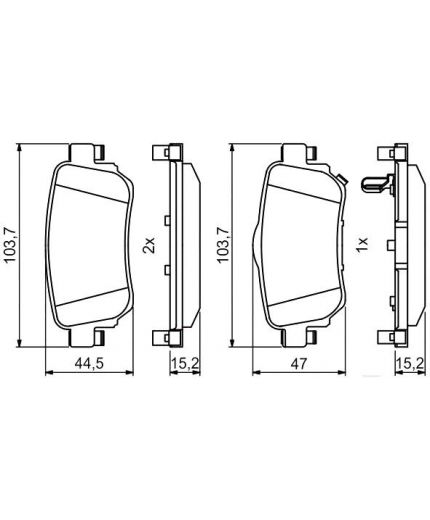 BOSCH Колодки дисковые задние
