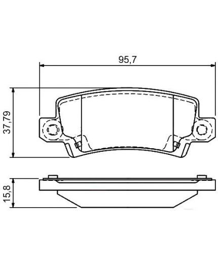 BOSCH Колодки дисковые задние