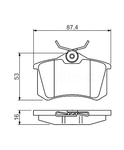 BOSCH Колодки дисковые задние