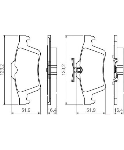 BOSCH Колодки дисковые задние