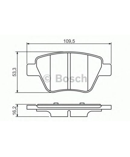 BOSCH Колодки дисковые задние