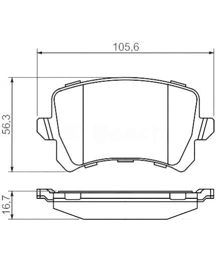 BOSCH Колодки дисковые задние