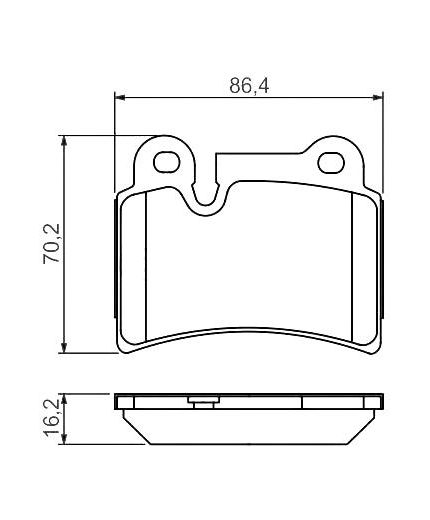 BOSCH Колодки дисковые задние