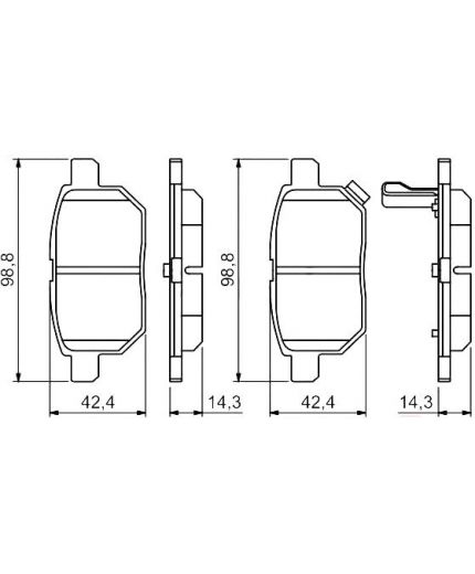 BOSCH Колодки дисковые задние
