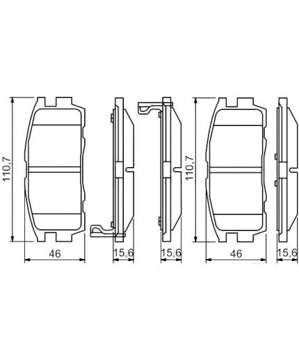 BOSCH Колодки дисковые задние