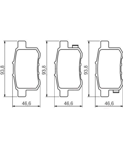 BOSCH Колодки дисковые задние