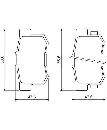 BOSCH Колодки дисковые задние