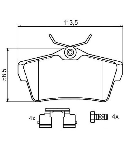 BOSCH Колодки дисковые задние